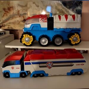 Paw Patrol Dino Rescue Patroller Motorized Toy Truck Blue/White/Red - Works